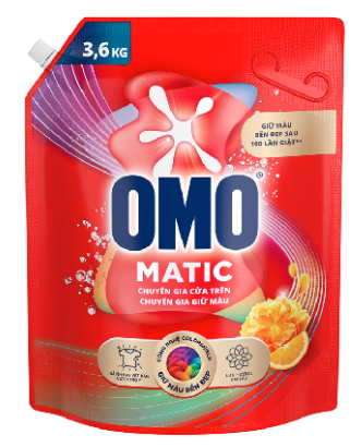 Nước giặt Omo matic cửa trên giữ màu túi 3.6kg