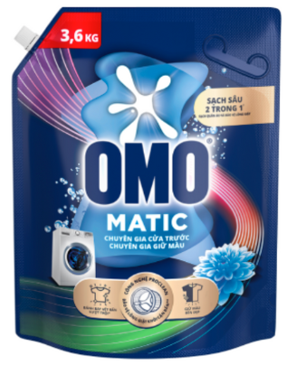 Nước giặt Omo matic giữ màu cửa trước túi 3.6kg