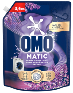 Nước giặt Omo matic oải hương cửa trước túi 3.6kg