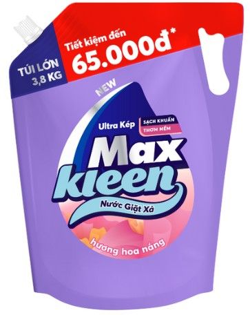 Nước giặt xả MaxKleen hương hoa nắng túi 3.8kg