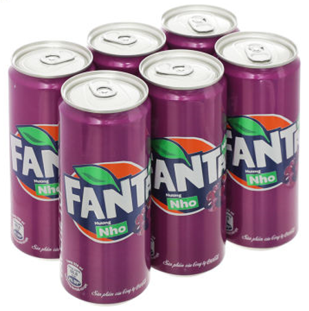 Nước ngọt Fanta nho lon 6x320ml