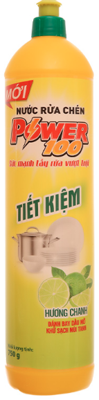 Nước rửa chén Power 100 chanh 750g