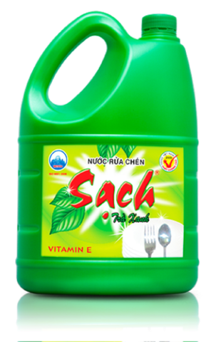 Nước rửa chén Sạch trà xanh 4kg