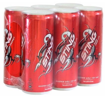 Nước Tăng Lực Sting dâu lon cao 6x320ml