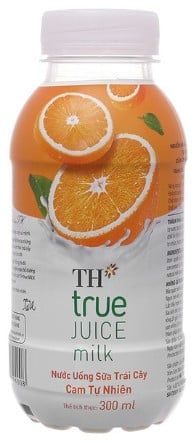Nước uống sữa trái cây TH True Juice Milk cam 300ml chai