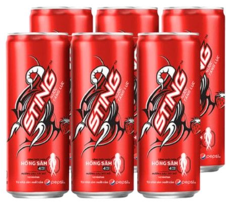 Nước Tăng Lực Sting lon cao 6x320ml