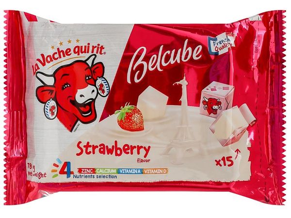 Phô mai vuông Belcube dâu 15 cái 78g