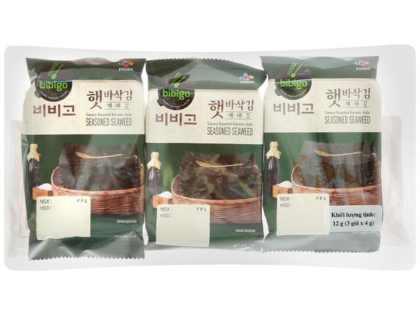 Rong biển ăn liền Bibigo truyền thống 3x4g