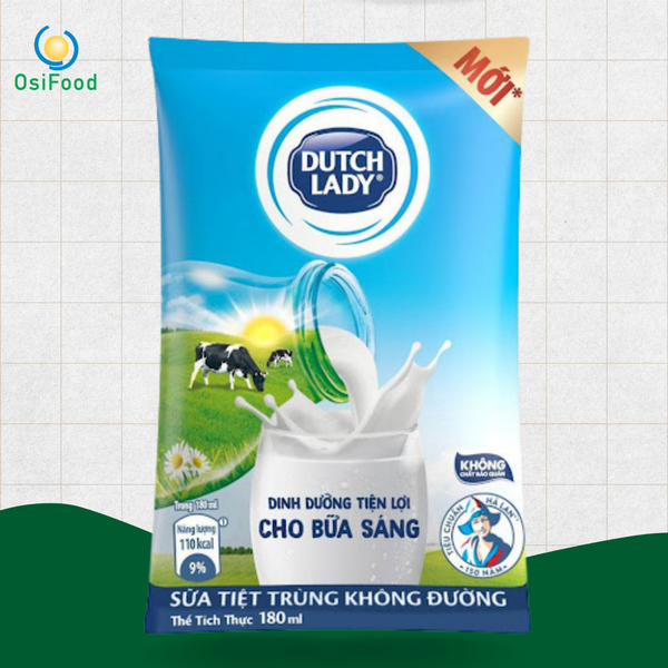 Sữa tiệt trùng Dutch lady 48 gói x 180ml