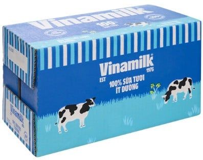 Sữa tươi tiệt trùng 100% Vinamilk ít đường 12x1L