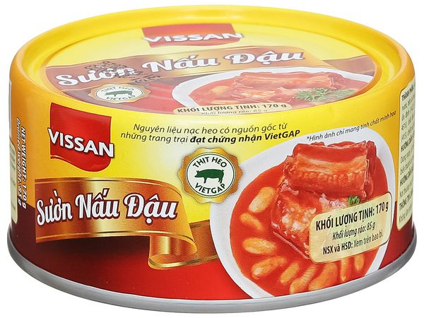 Sườn heo nấu đậu Vissan có khóa 170g