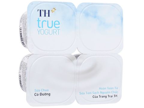 Sữa chua ăn TH True Milk có đường 4x100g