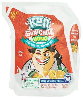 Sữa chua uống Kun trái cây cam túi 110ml