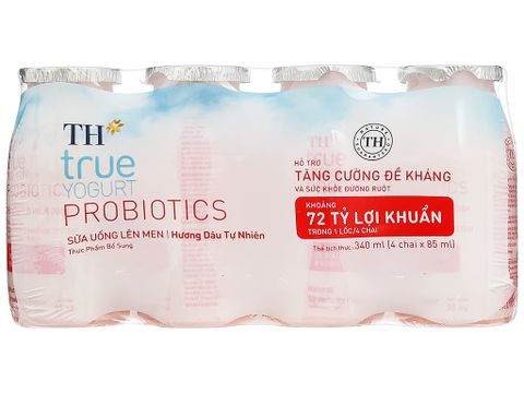 Sữa chua uống TH Probiotics vị dâu 4x85ml