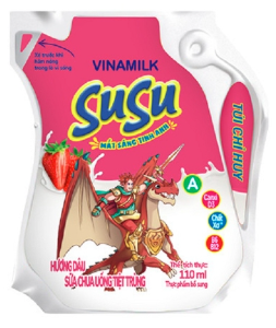 Sữa chua uống VNM Susu dâu túi 110ml