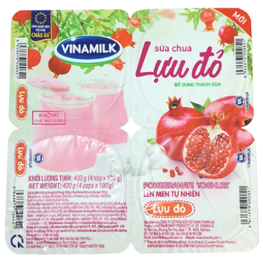 Sữa chua Vinamilk lựu đỏ lốc 4x100g
