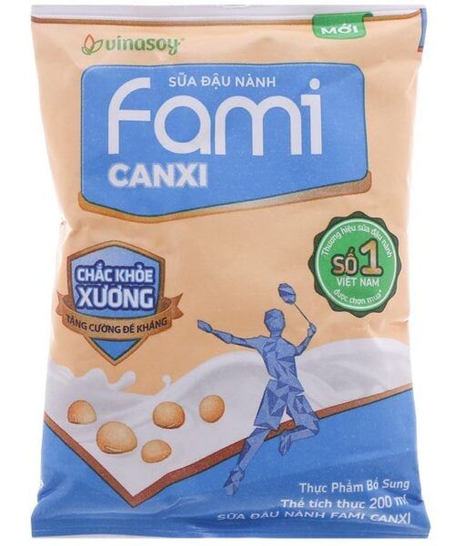Sữa đậu nành FAMI canxi bịch 200ml