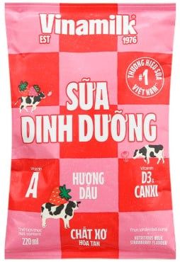 Sữa dinh dưỡng Vinamilk dâu 220ml