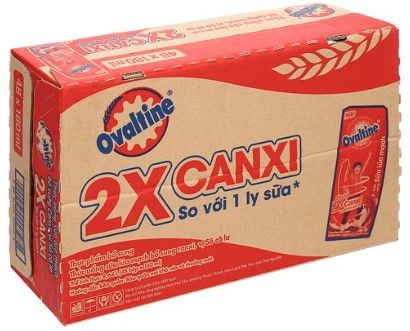 Sữa Ovaltine X2 Canxi Socola 48x180ml_thùng