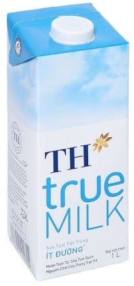 Sữa tươi tiệt trùng TH ít đường hộp 1L