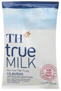 Sữa tươi tiệt trùng TH có đường gói 220ml