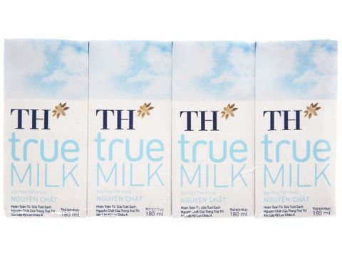 Sữa tươi tiệt trùng TH không đường 4x180ml