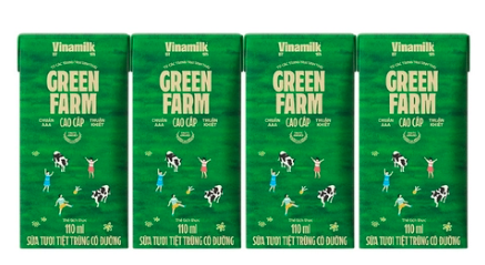 Sữa tươi tiệt trùng Vinamilk Green Farm có đường lốc 4x110ml