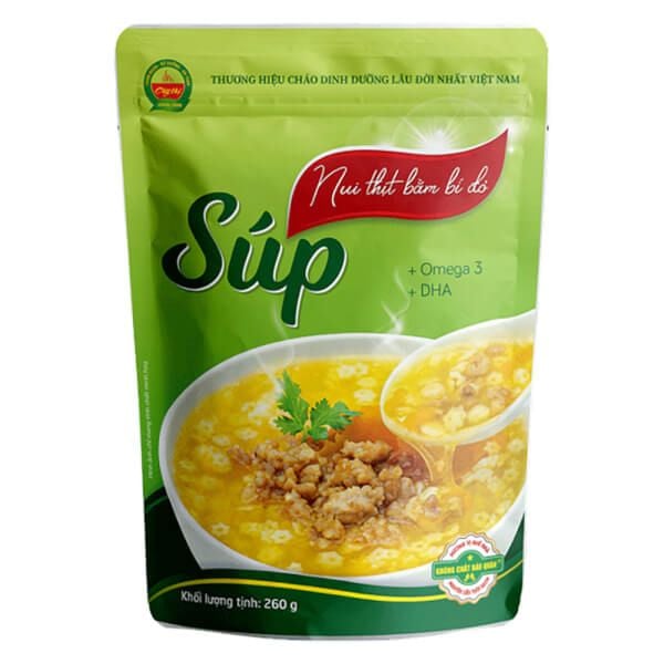 Súp nui thịt bằm bí đỏ 260g