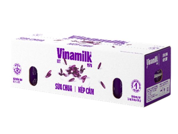 Sữa chua ăn Vinamilk nếp cẩm 24x100g