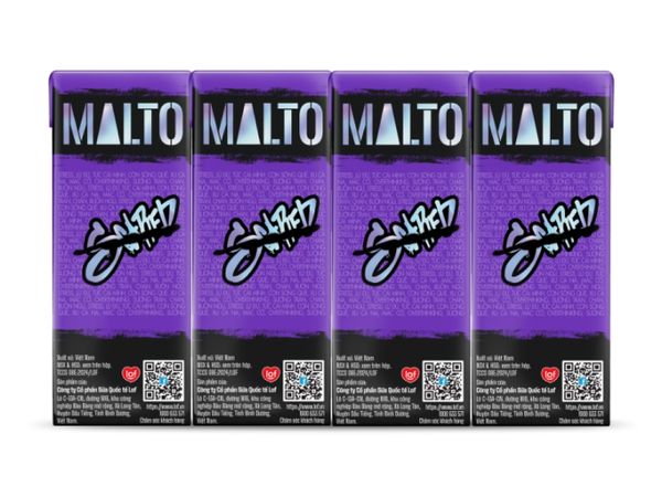 Sữa chua uống Lof Malt hương nho 4x180ml