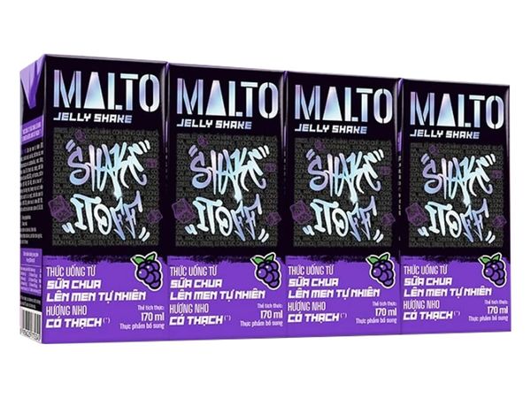 Sữa chua uống Malto nho thạch 4x170ml