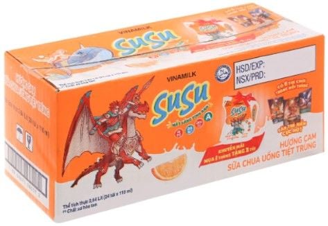 Sữa chua uống Vinamilk SuSu cam túi 24x110ml_Thùng