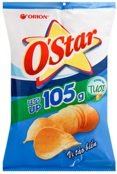 Snack khoai tây O'Star tảo biển 105g