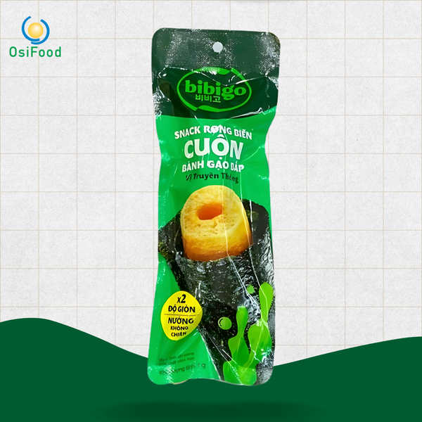 Snack rong biển cuộn b.gạo bắp vị truyền thống 7g