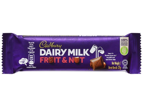 Socola Cadbury dairy milk trái cây hạt 37g