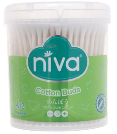 Tăm bông hũ xoay người lớn 200 que giấy AJ2