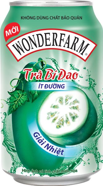 Trà bí đao Wonder ít đường lon 310ml