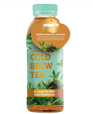 Trà Kombucha Oolong bạc hà chai 330ml