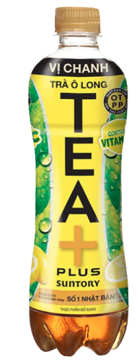 Trà Olong chanh Tea+ ít đường pet 450ml
