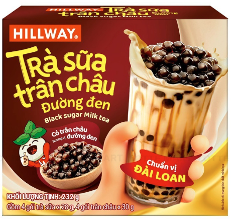 Trà sữa trân châu đường đen Hillway 232g