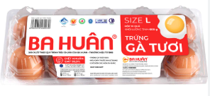 Trứng gà L Ba Huân 10 trứng/hộp