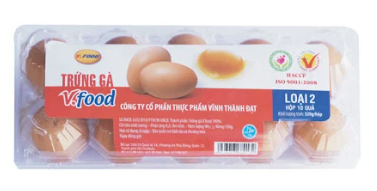 Trứng gà Vĩnh Thành Đạt vỉ 10 trứng