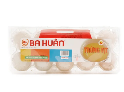 Trứng vịt Ba Huân 10 trứng/hộp