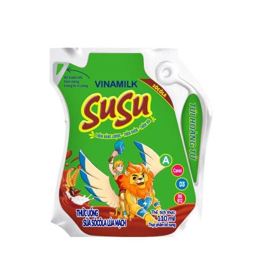 Thức uống Susu socola lúa mạch túi 110ml