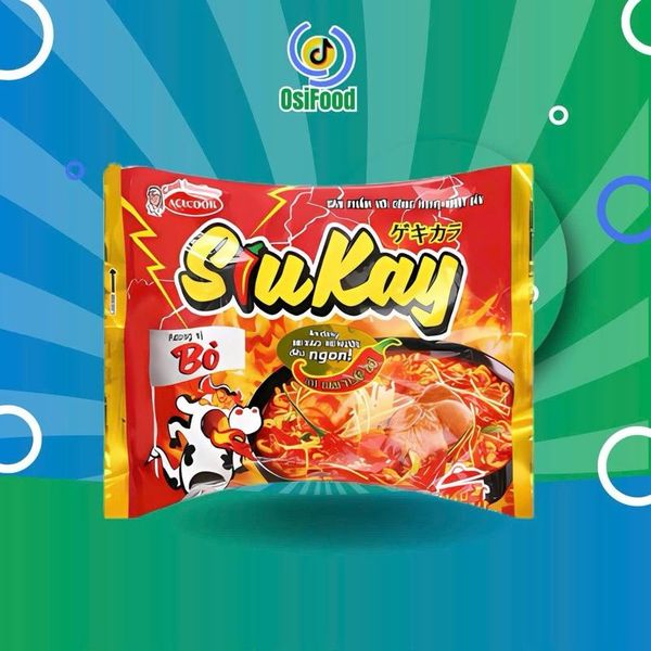 ￼mì Siukay vị bò và vị Hải sản gói x125g Vị Thơm Ngon Hàng Việt Nam Chất Lượng Cao