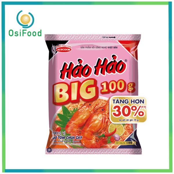 Mì Hảo Hảo BIG Tôm Chua Cay 100Gr (30 Gói)_Thùng