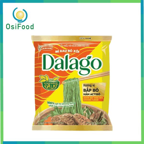 Mì Rau Bó Xôi DALAGO Hương Vị Bắp Bò Hầm Actiso (24 Gói)_Thùng