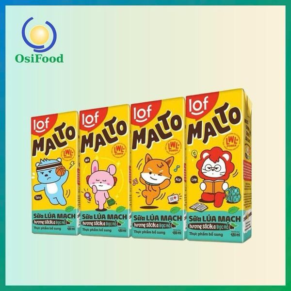 Sữa Kun Malto socola luá mạch thạch 4x170ml