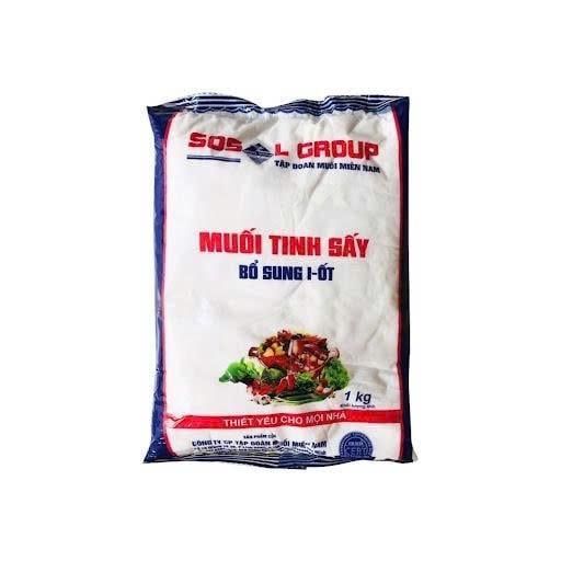 Muối tinh sấy Iốt tím 1kg - OsiFood