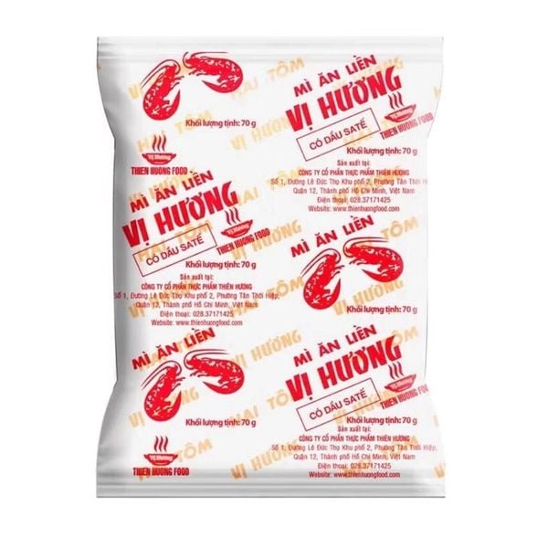 ￼Mì giấy 2 tôm Satế hành Vị Hương 70g/ gói - OsiFood điểm đến mỗi ngày